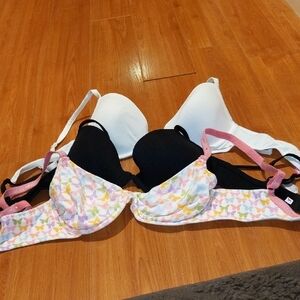 Victoria's Secret Black, White, and Multicolor Bras